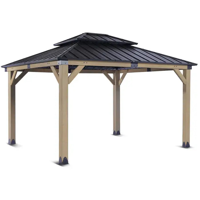 Yardtopia Maryborough 3m x 3.6m Timber & Steel Double Hip Roof Gazebo