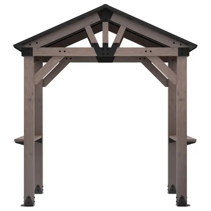 Yardtopia Oslo 2.4m x 1.8m BBQ/Grill Timber & Steel Gable Roof Gazebo