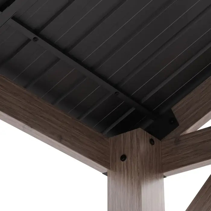 Yardtopia Oslo 2.4m x 1.8m BBQ/Grill Timber & Steel Gable Roof Gazebo