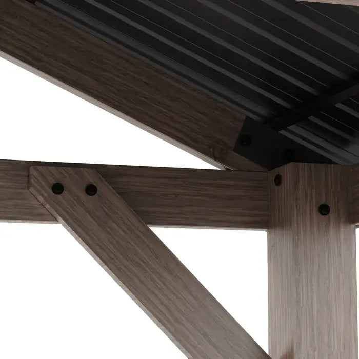 Yardtopia Oslo 2.4m x 1.8m BBQ/Grill Timber & Steel Gable Roof Gazebo