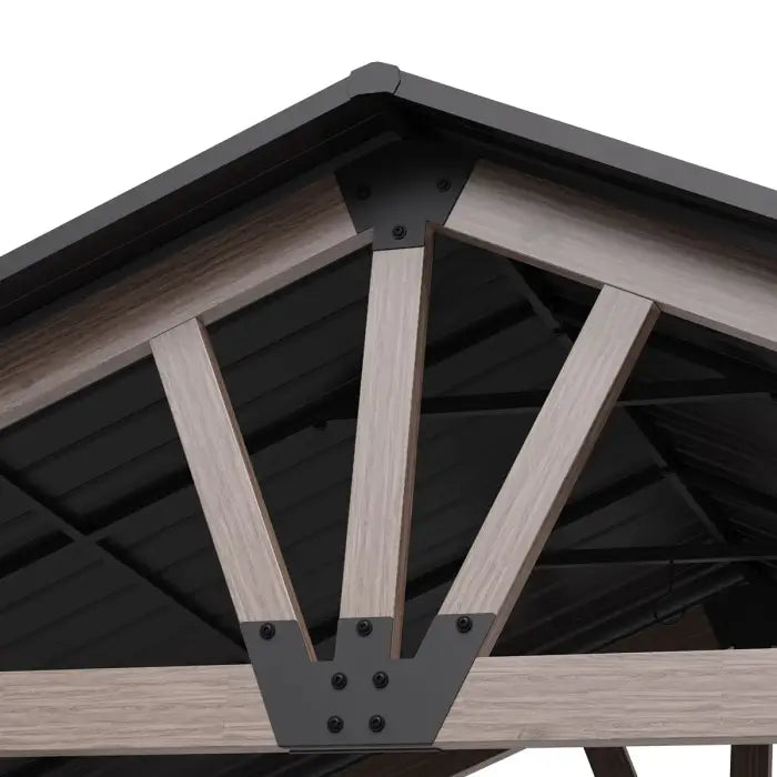 Yardtopia Oslo XL 3.6m x 2.4m BBQ/Grill Timber & Steel Gable Roof Gazebo