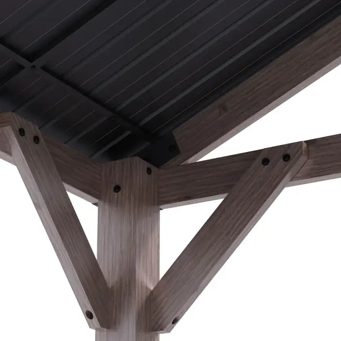 Yardtopia Oslo XL 3.6m x 2.4m BBQ/Grill Timber & Steel Gable Roof Gazebo