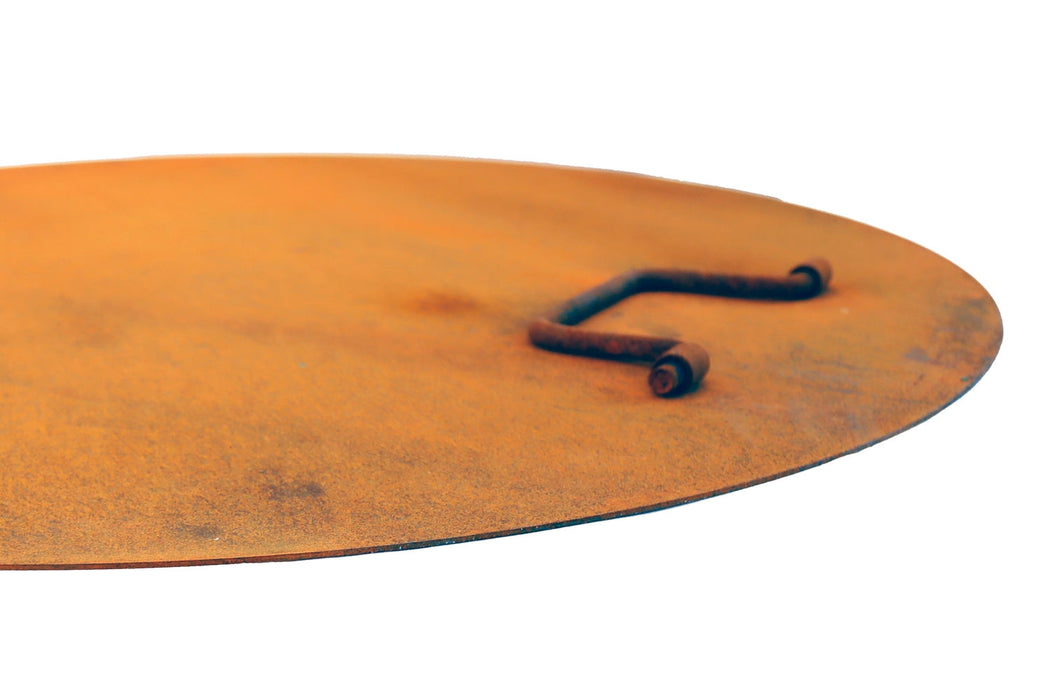 Carbon Steel Fire Pit Lid with Flexible Handles