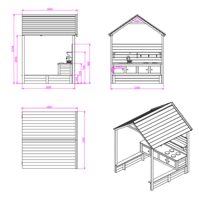 Kidzshack Country Shack Cubby House