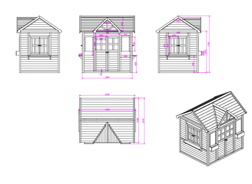 Kidzshack Country Shack Cubby House