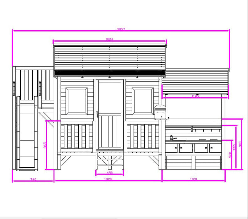 Kidzshack Delightful Shack Cubby House